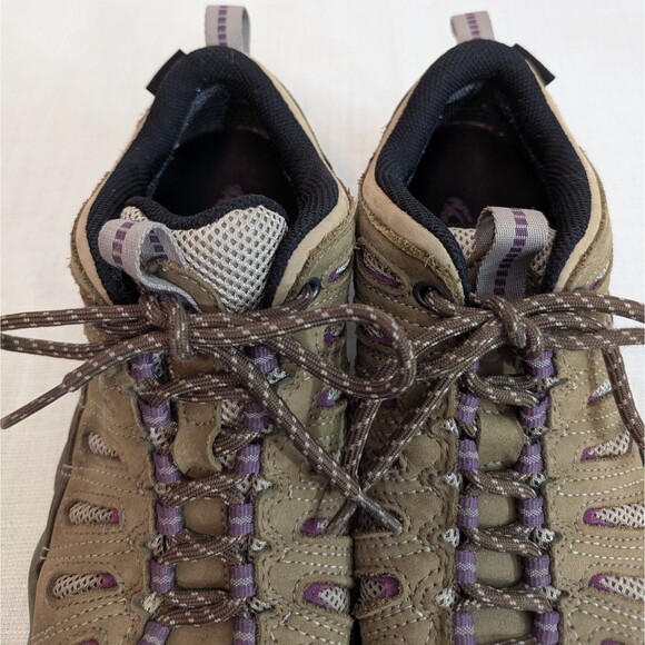 Oboz Sawtooth II Hiking Boots Women's Sz 10 Brown Tan Purple Waterproof Gorpcore - Picture 12 of 14